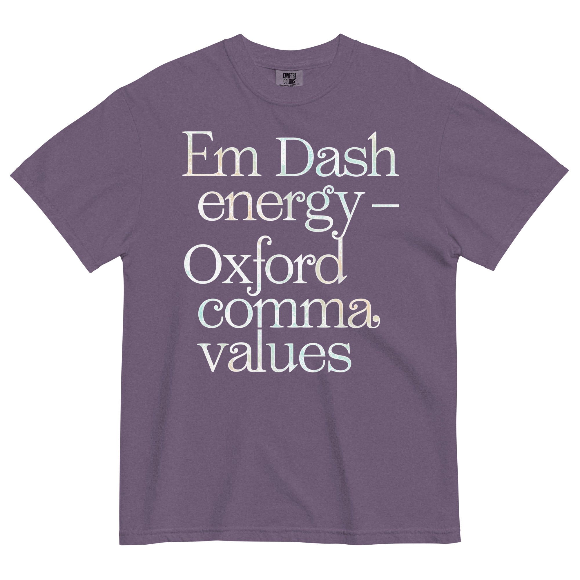 Em Dash Energy Oxford Comma Values Men's Relaxed Fit Tee