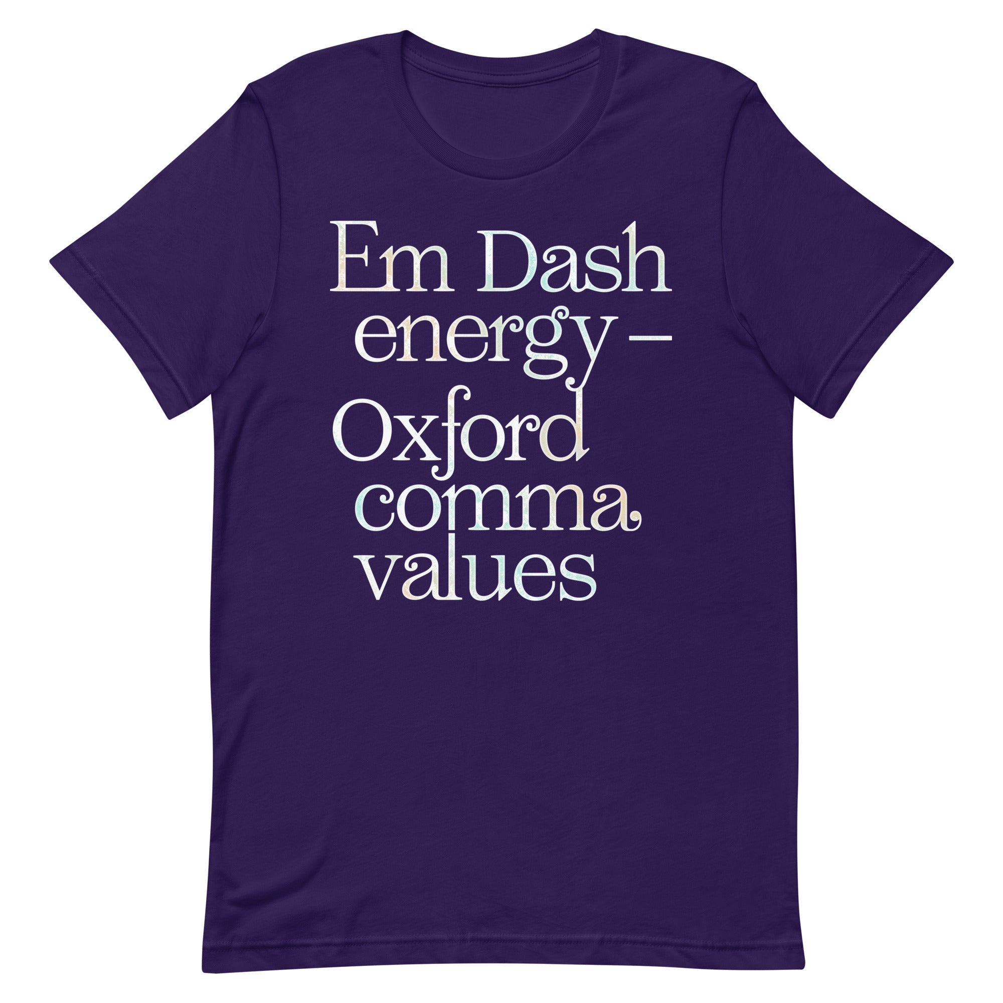 Em Dash Energy Oxford Comma Values Men's Signature Tee