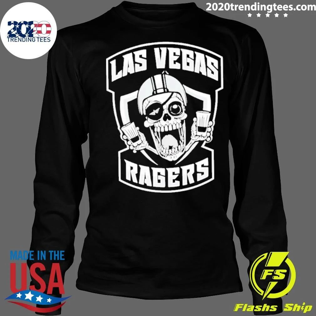 Las Vegas Ragers Skull With Shot Glasses Shirt