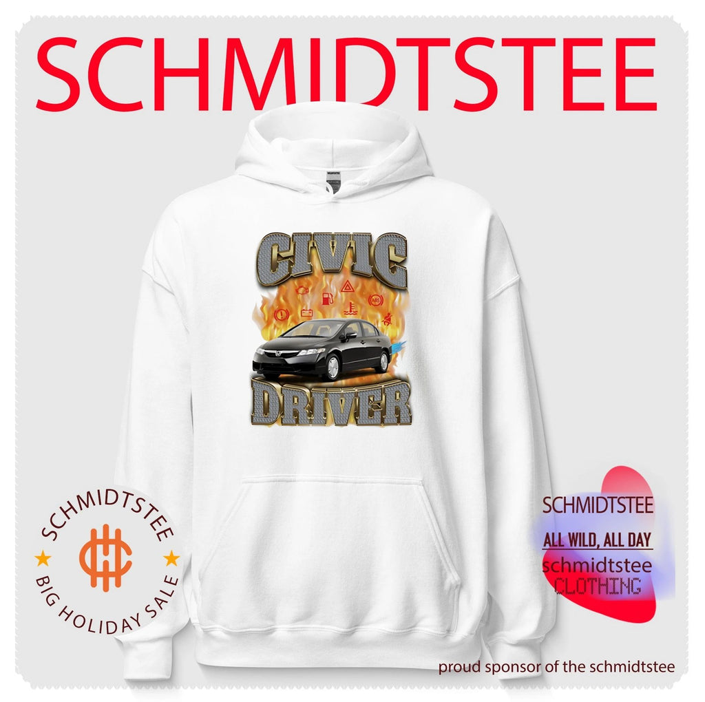 Civic driver Civic on fire black car illustration shirt