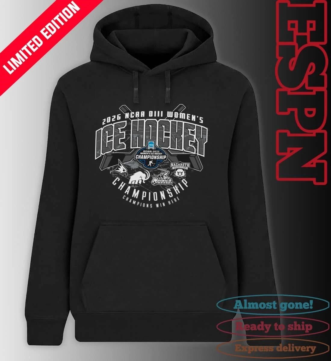 2026 NCAA DIII Women’s Ice Hockey Semifinals Championship T-Shirt