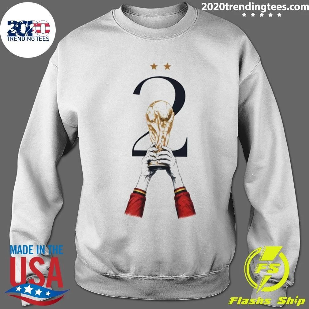 Spain Soccer Second 2010 2026 World Cup Fifa Champions Trohpy Shirt
