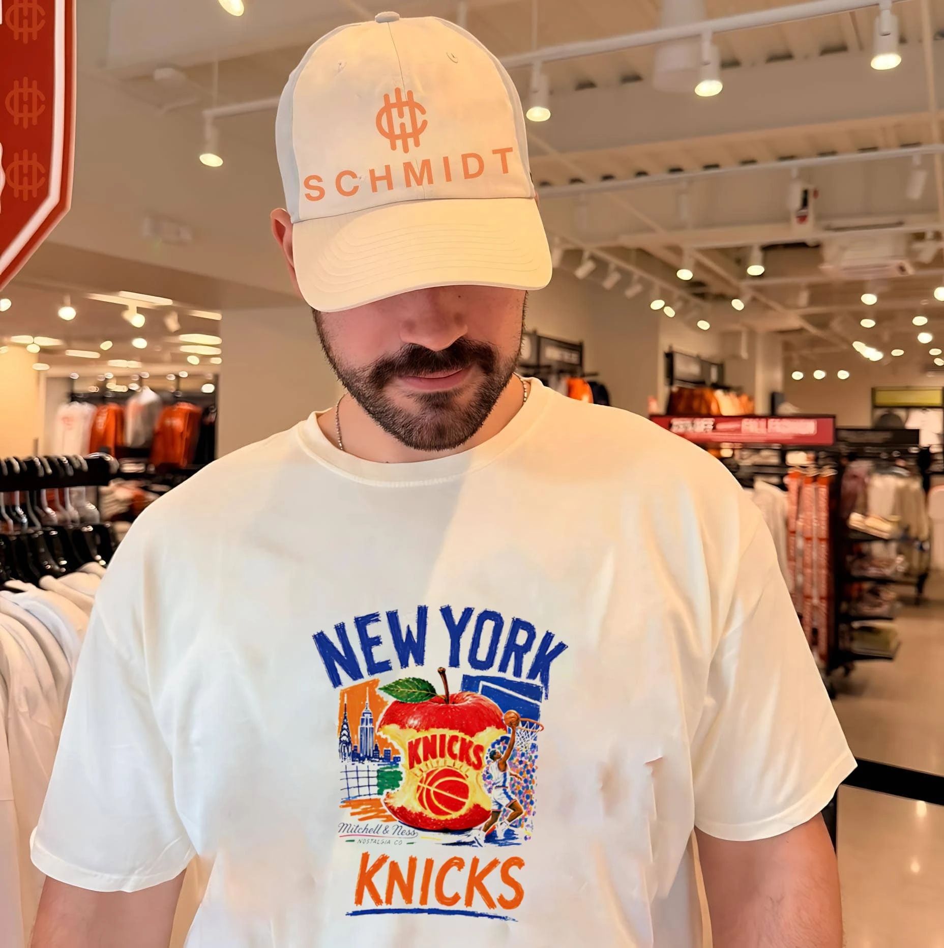 New York Knicks Concrete Apple paint shirt