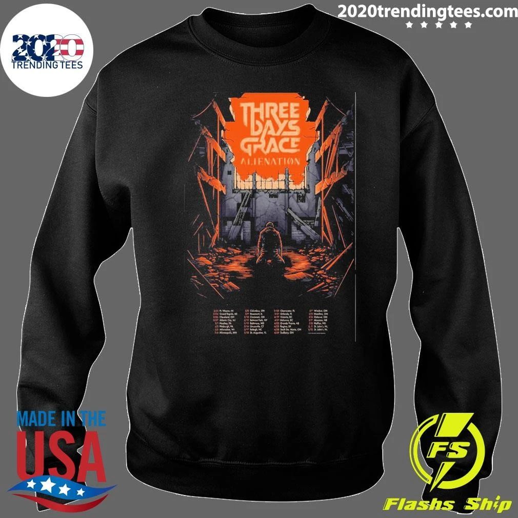 Three Days Grace Alienation Tour 2026 Shirt