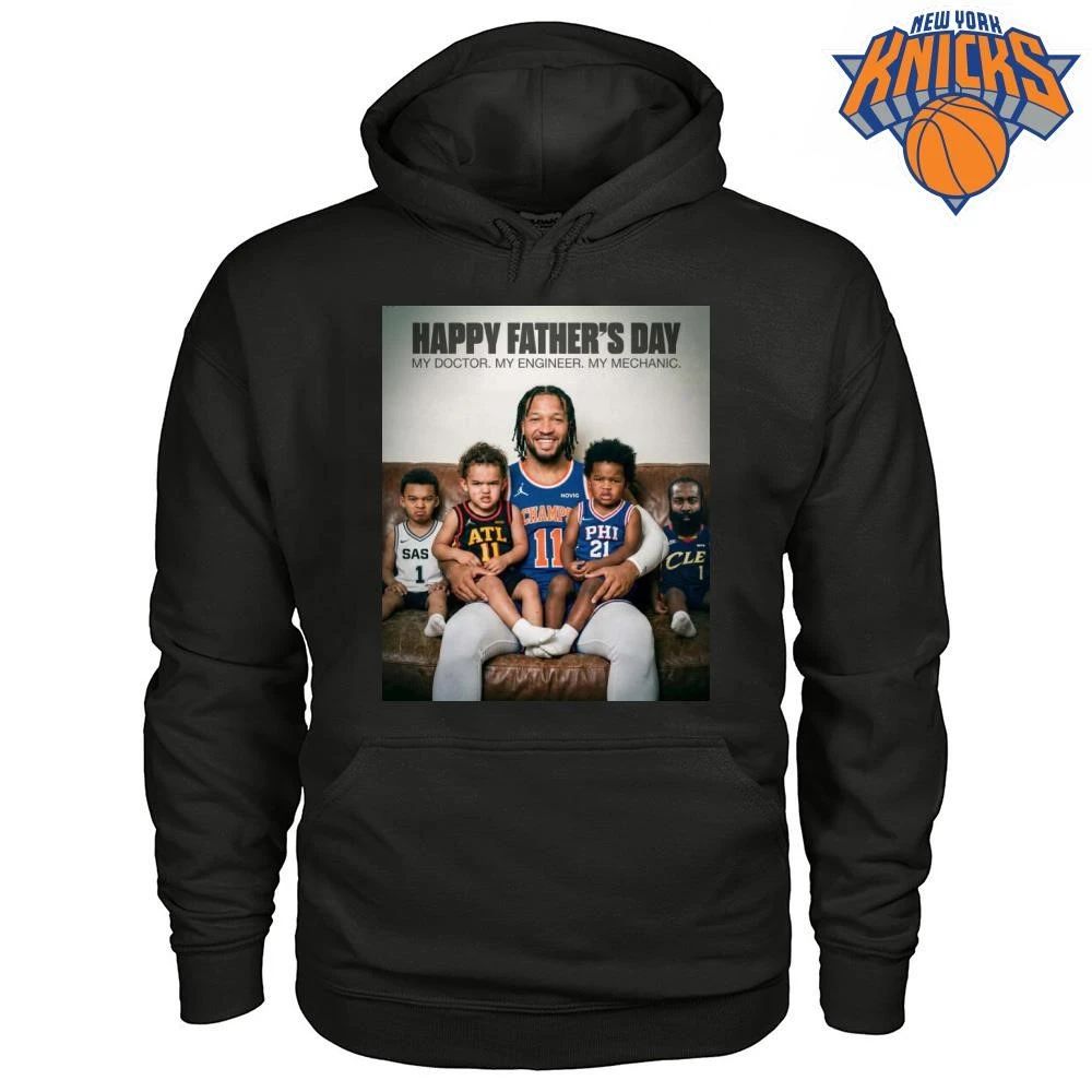 Jalen Brunson Happy Fathers Day My Doctor Engineer Mechanic Basketball Son Meme Shirt