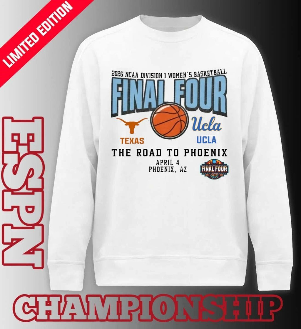 Ucla Bruins Vs Texas Longhorns 2026 NCAA DI Women’s Basketball Tournament March Madness Final 4 T-Shirt