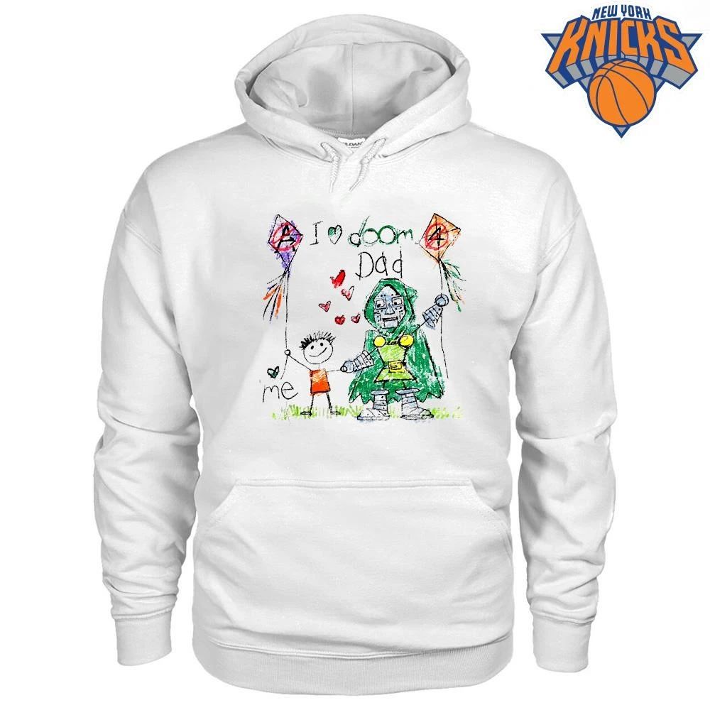 Robert Downey Jr Doctor Doom I Love Doom Dad Crayon Drawing Avengers Fantastic Four Cross Out Kid Art Gift Shirt