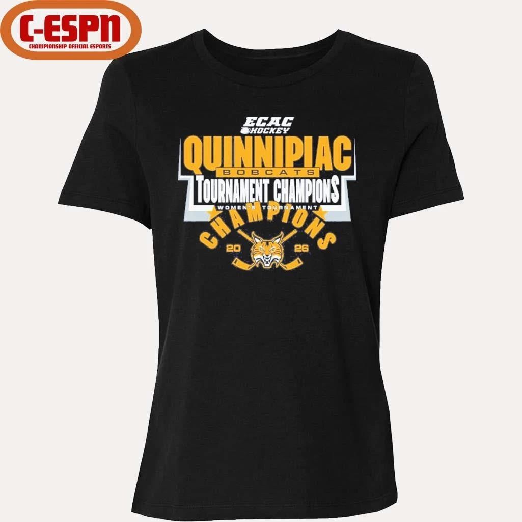 Quinnipiac University Women’s Hockey 2026 ECAC Tournament Champions Shirt