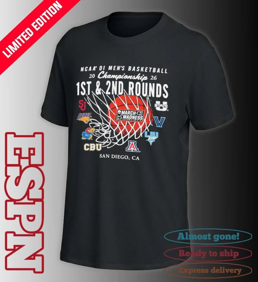2026 NCAA DI Men’s Basketball 1st, 2nd Rounds – San Diego Shirt
