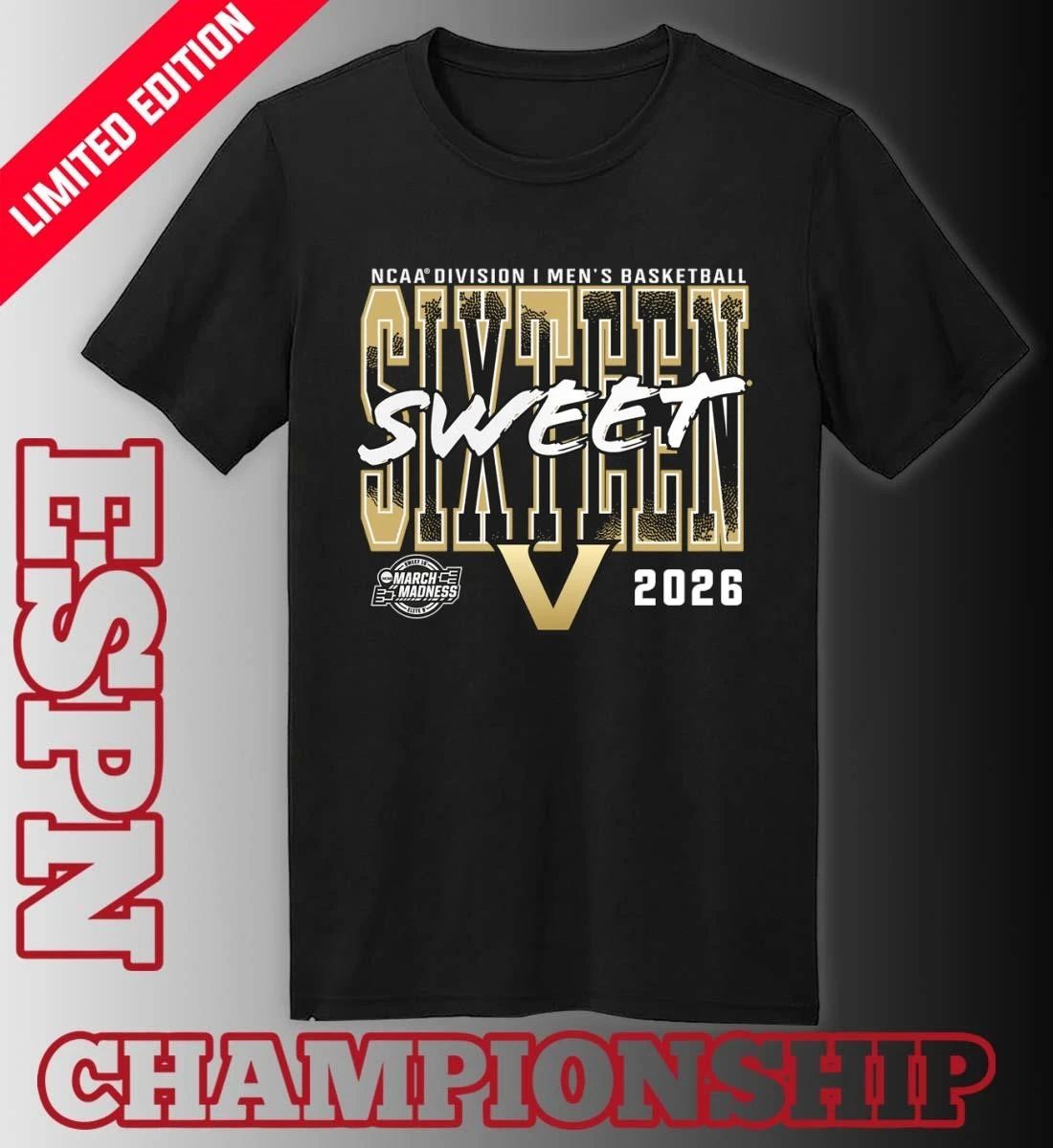 Vanderbilt Commodores 2026 NCAA Men’s Basketball Tournament March Madness Sweet 16 T-Shirt
