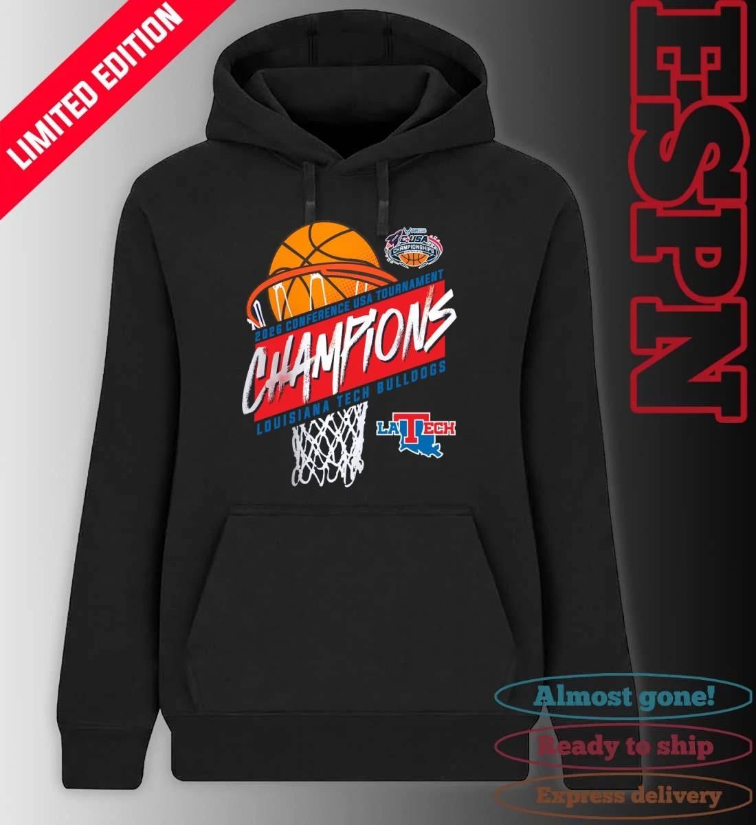 Louisiana Tech Men’s Basketball Conference USA Tournament Champions 2026 T-Shirt