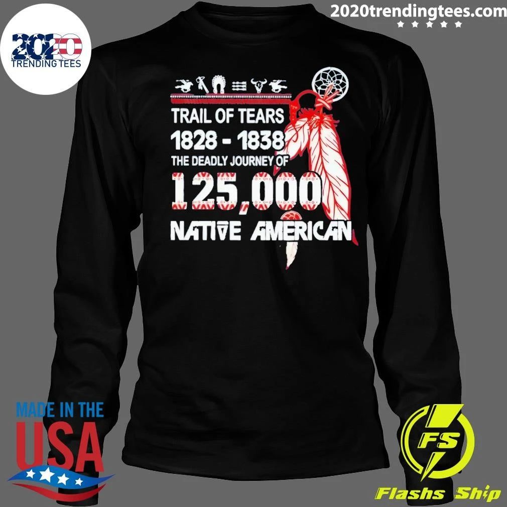 Trail Of Tears 1828-1838 The Deadly Journey Of 125000 Native American Shirt