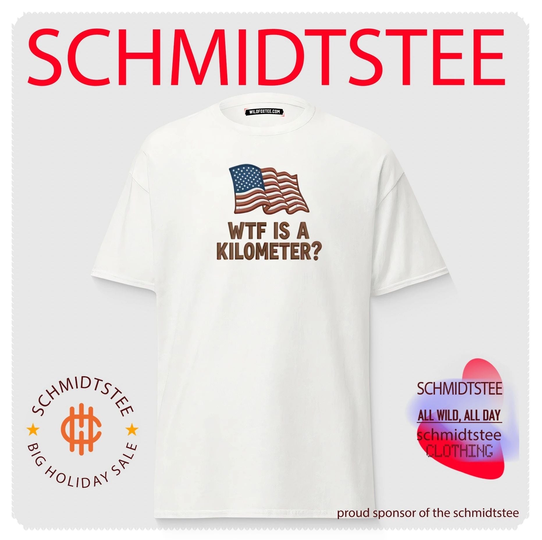 Wtf Is a Kilometer American Flag Imperial System shirt