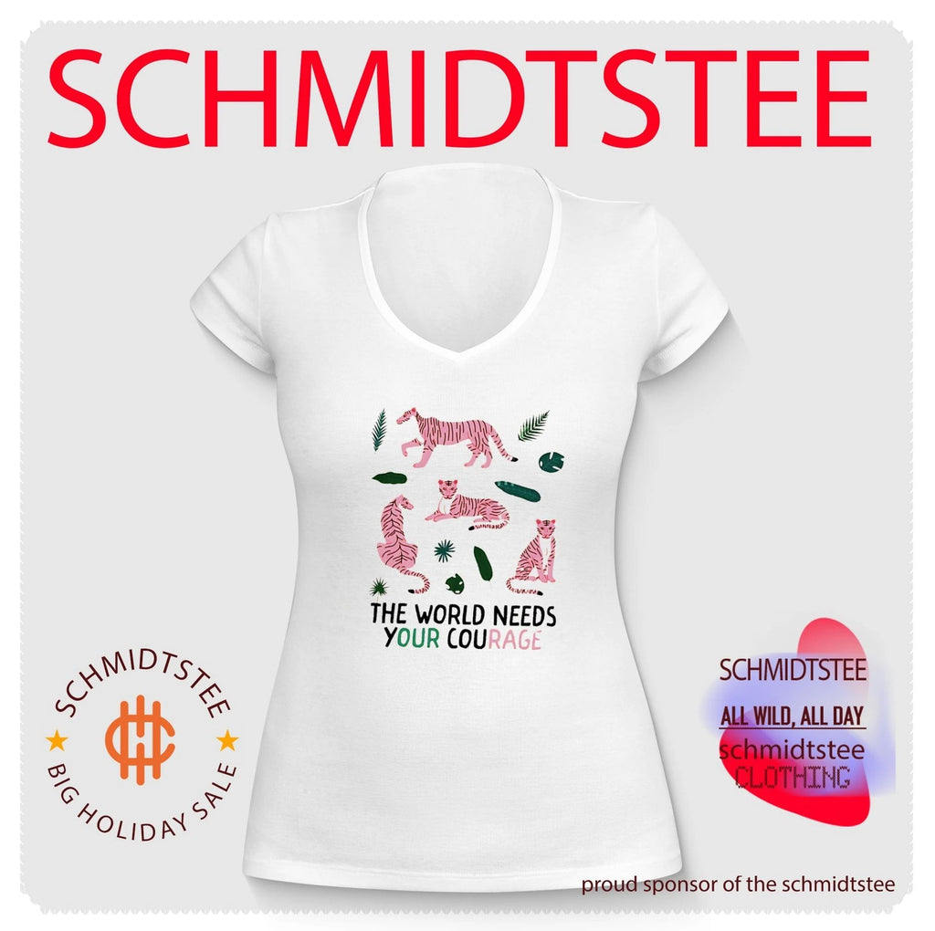 The World Needs Your Courage with Pink Tigers shirt