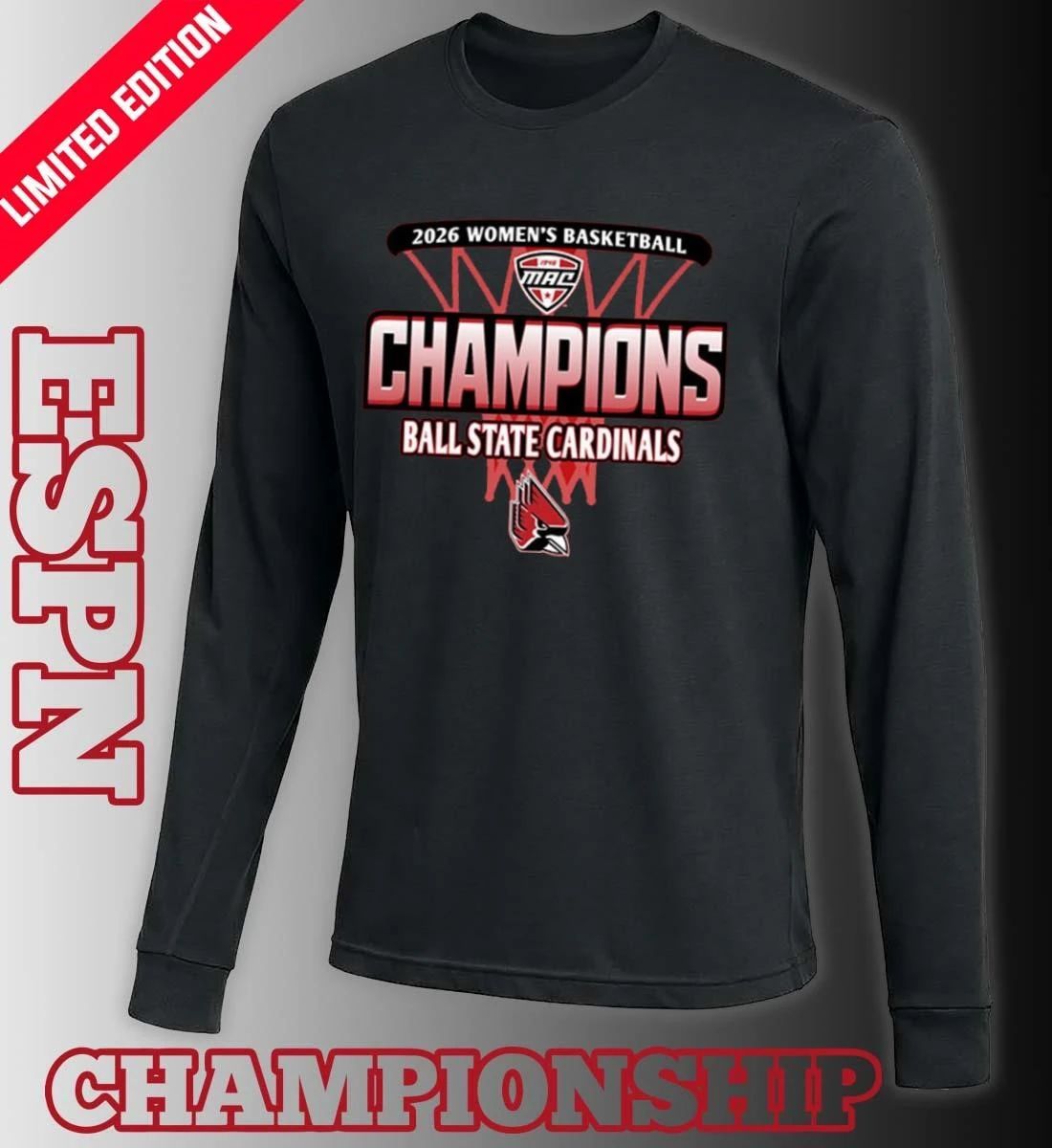 Ball State Cardinals 2026 MAC Women’s Basketball Regular Season Champions Shirt