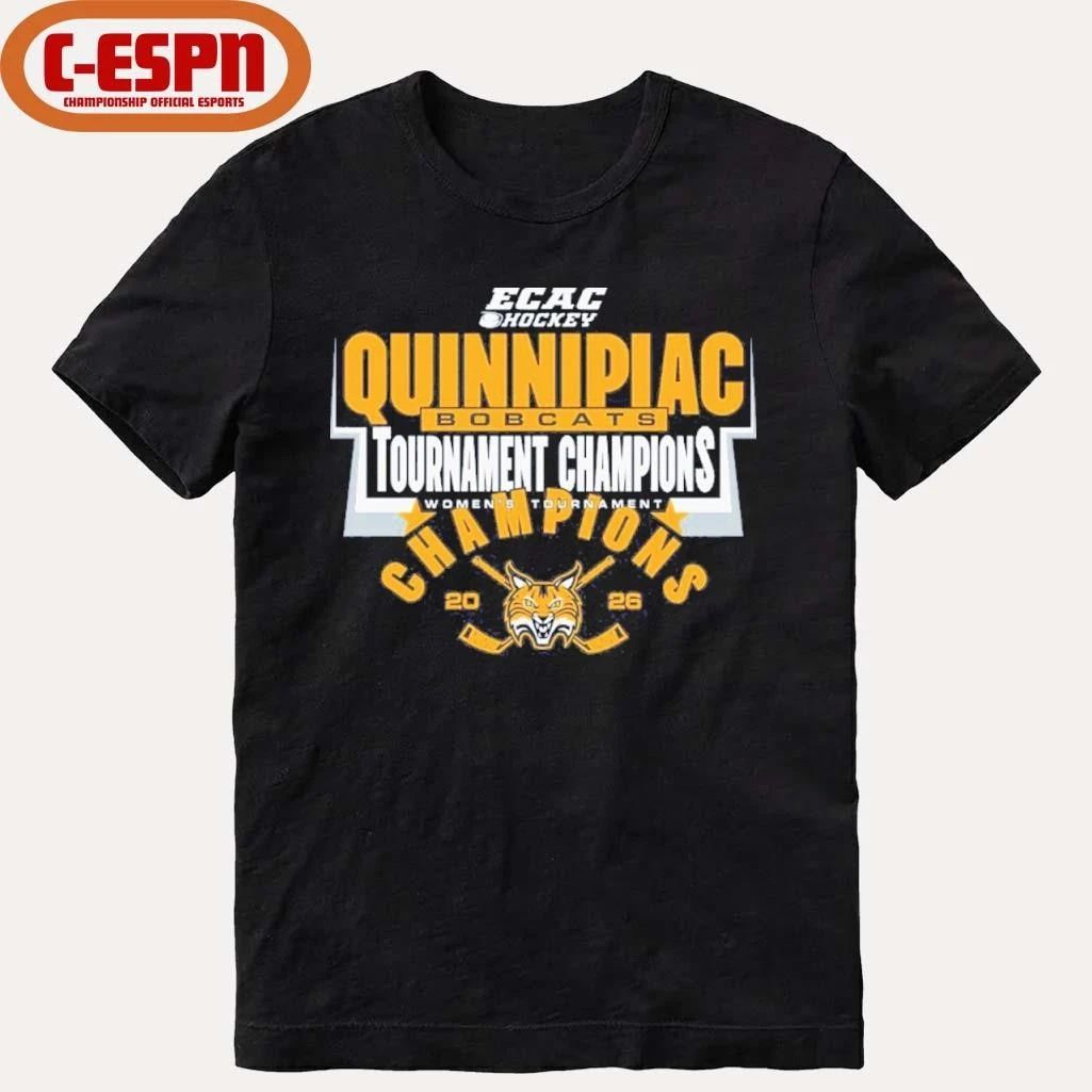 Quinnipiac University Women’s Hockey 2026 ECAC Tournament Champions Shirt