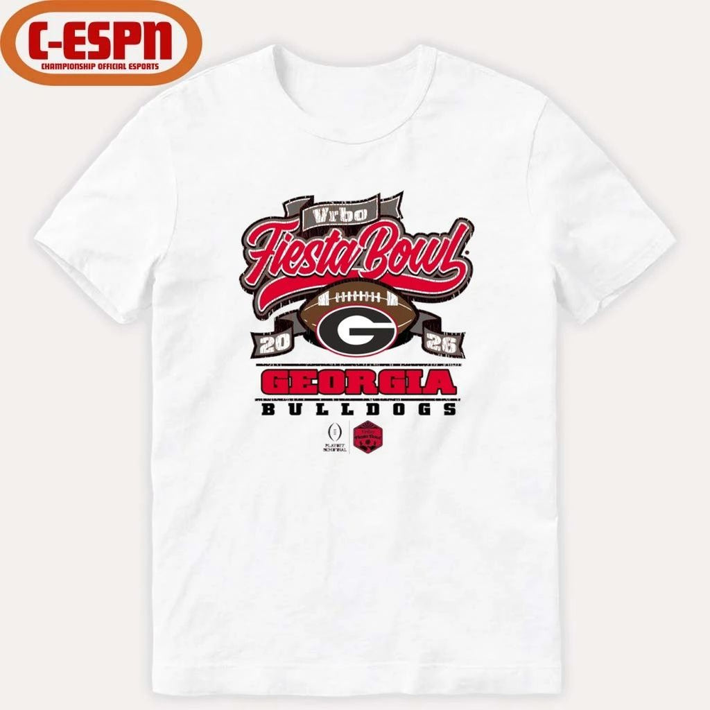Georgia Bulldogs CFP Semifinal 2026 Vrbo Fiesta Bowl Scripted Shirt