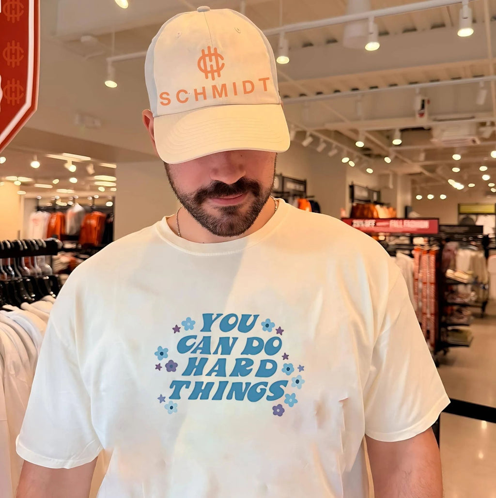 You can do hard things flowers graphic shirt