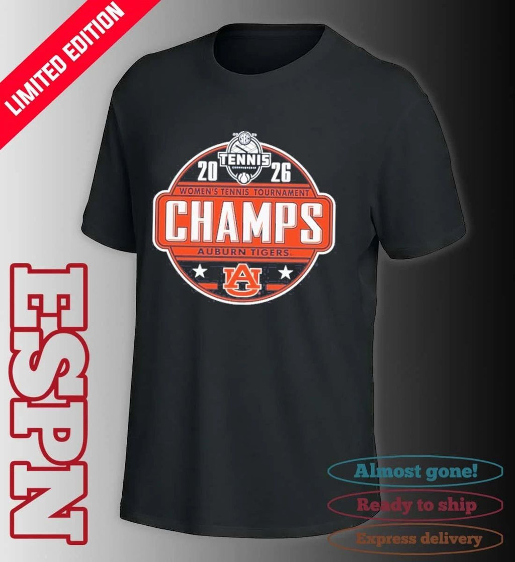 Auburn Tigers 2026 SEC Women’s Tennis Tournament Champions Locker Room T-Shirt