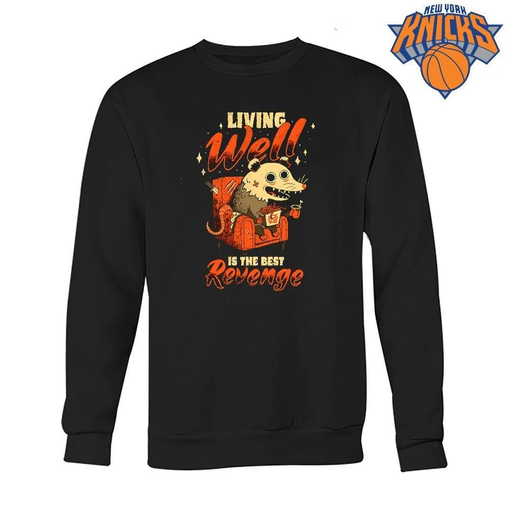 Living Well Is The Best Revenge Funny Possum Living His Best Life Shirt