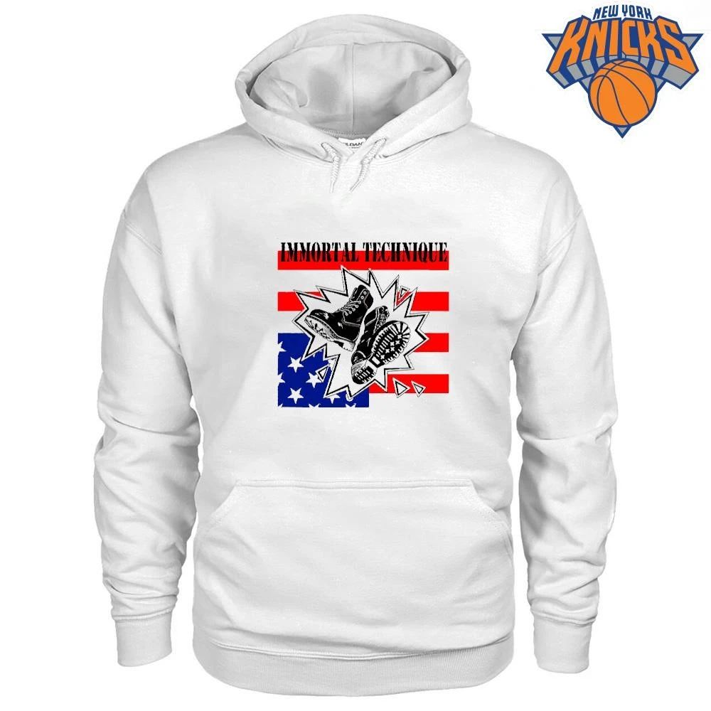 Immortal Technique American Flag Combat Boots Punk Rock Hip Hop Shirt