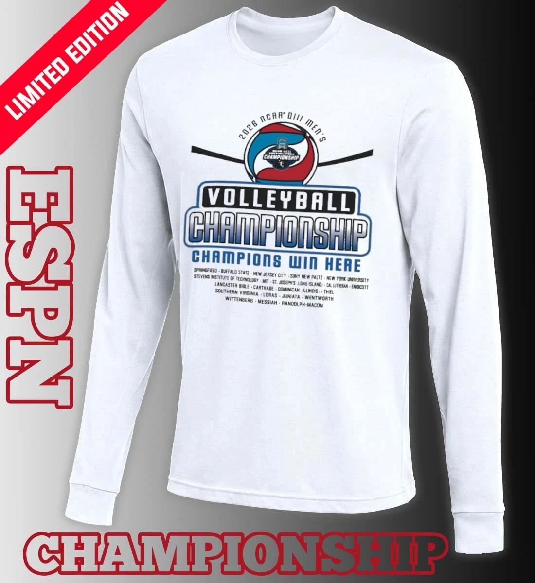 1st Round 2026 NCAA Division III Men’s Volleyball Championship T-Shirt