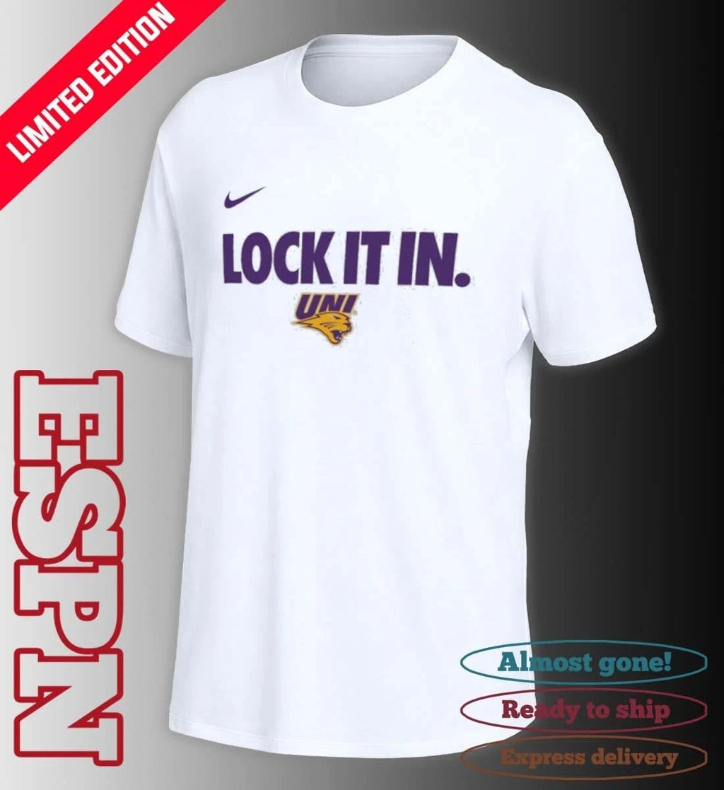 University of Northern Iowa Basketball Lock It In Bench T-Shirt