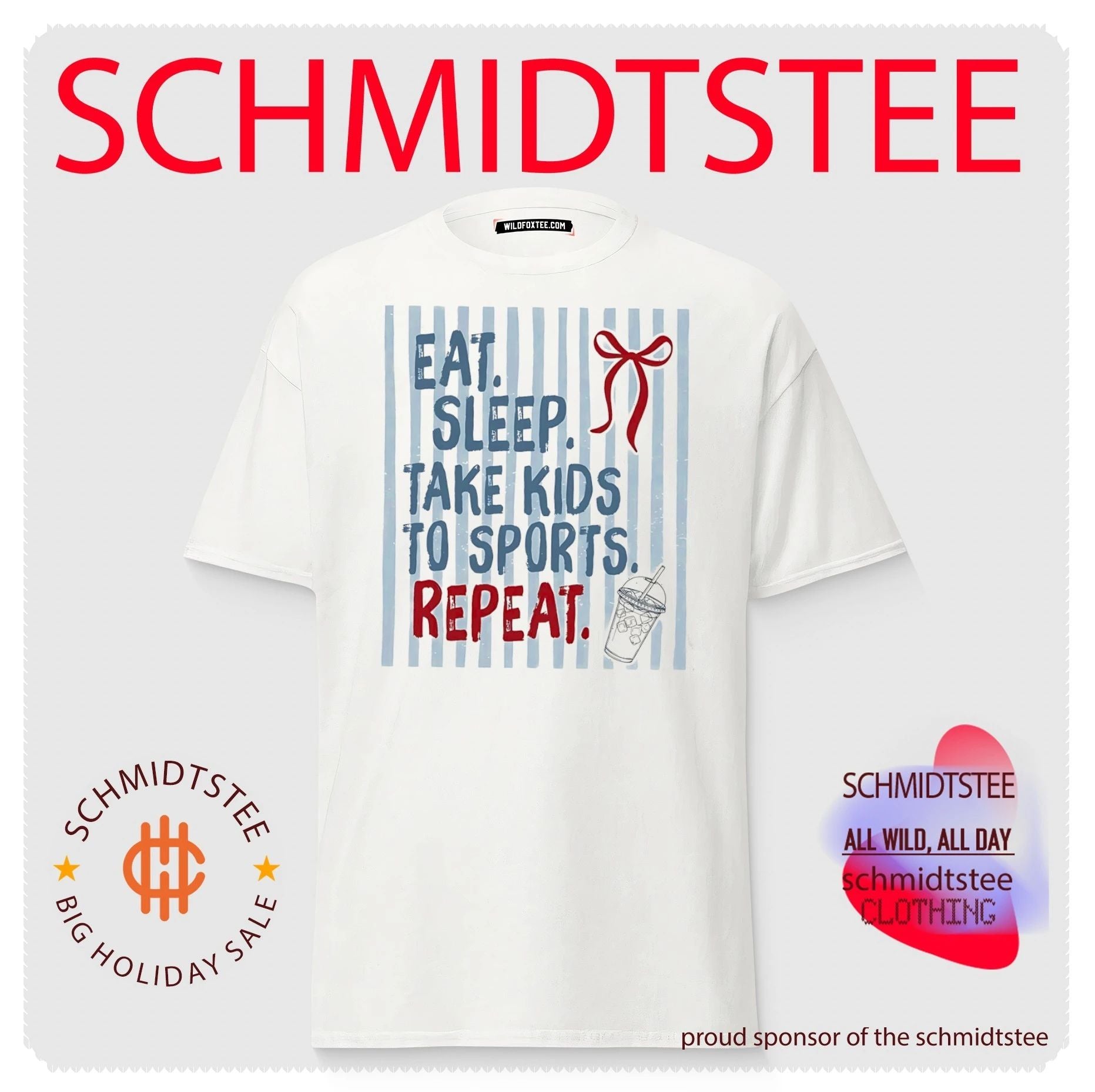 Eat sleep take kids to sports repeat shirt