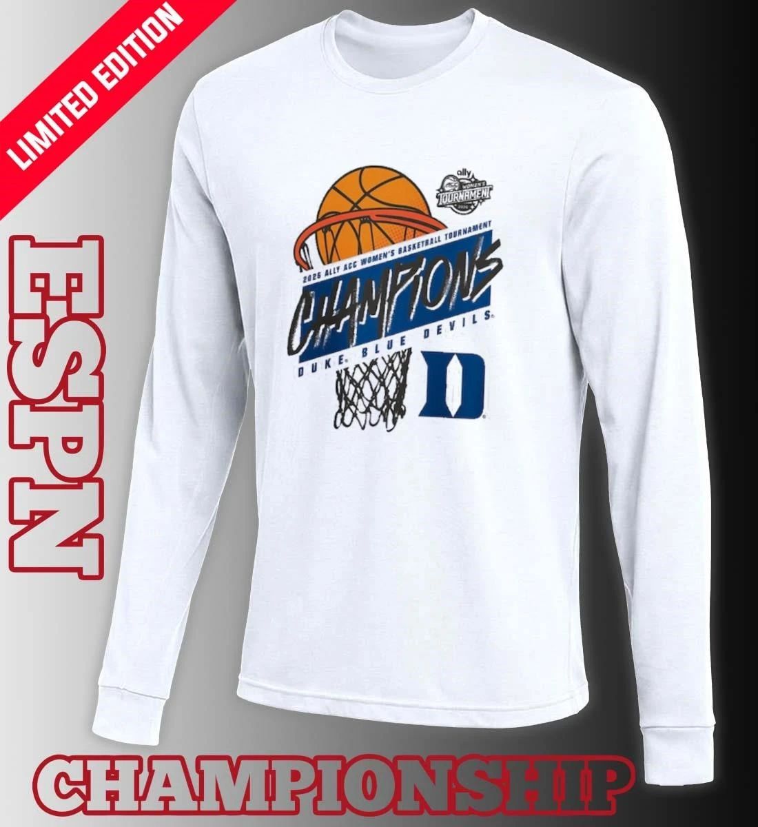 Duke Women’s Basketball Ally ACC Tournament Champions 2026 T-Shirt
