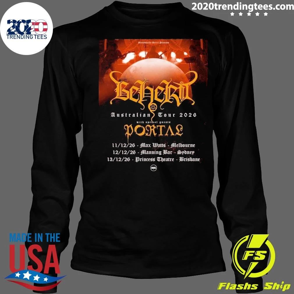 Beherit Australian Tour 2026 With Special Guests Bortac Shirt