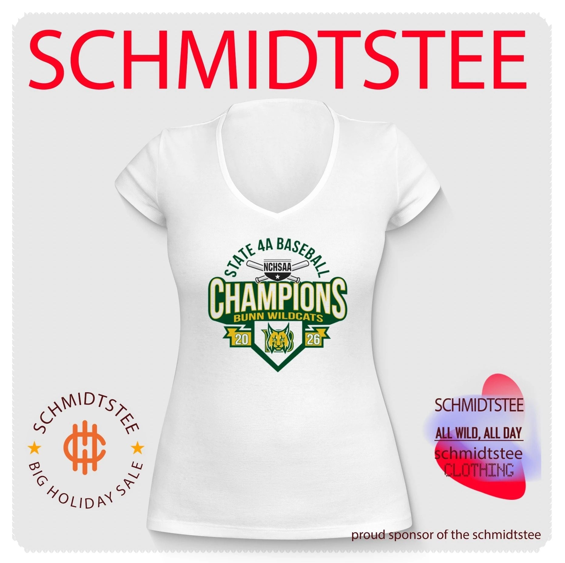Bunn Wildcats 2026 NCHSAA State 4A Baseball Champions shirt