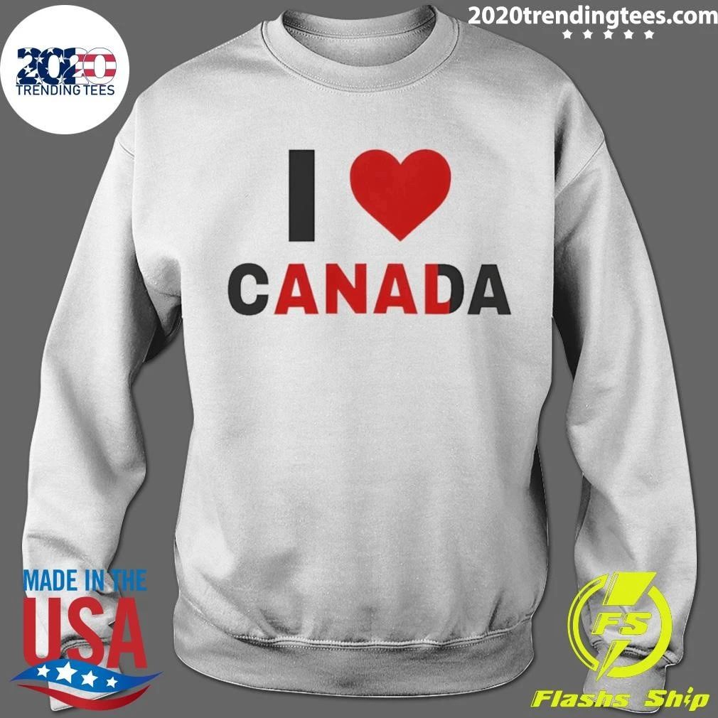I Love Canada Red Text Anal Shirt