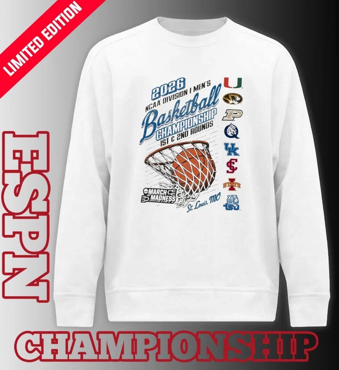 2026 NCAA DI Men’s Basketball Championship Regional 8 Teams St. Louis, Missouri T-Shirt