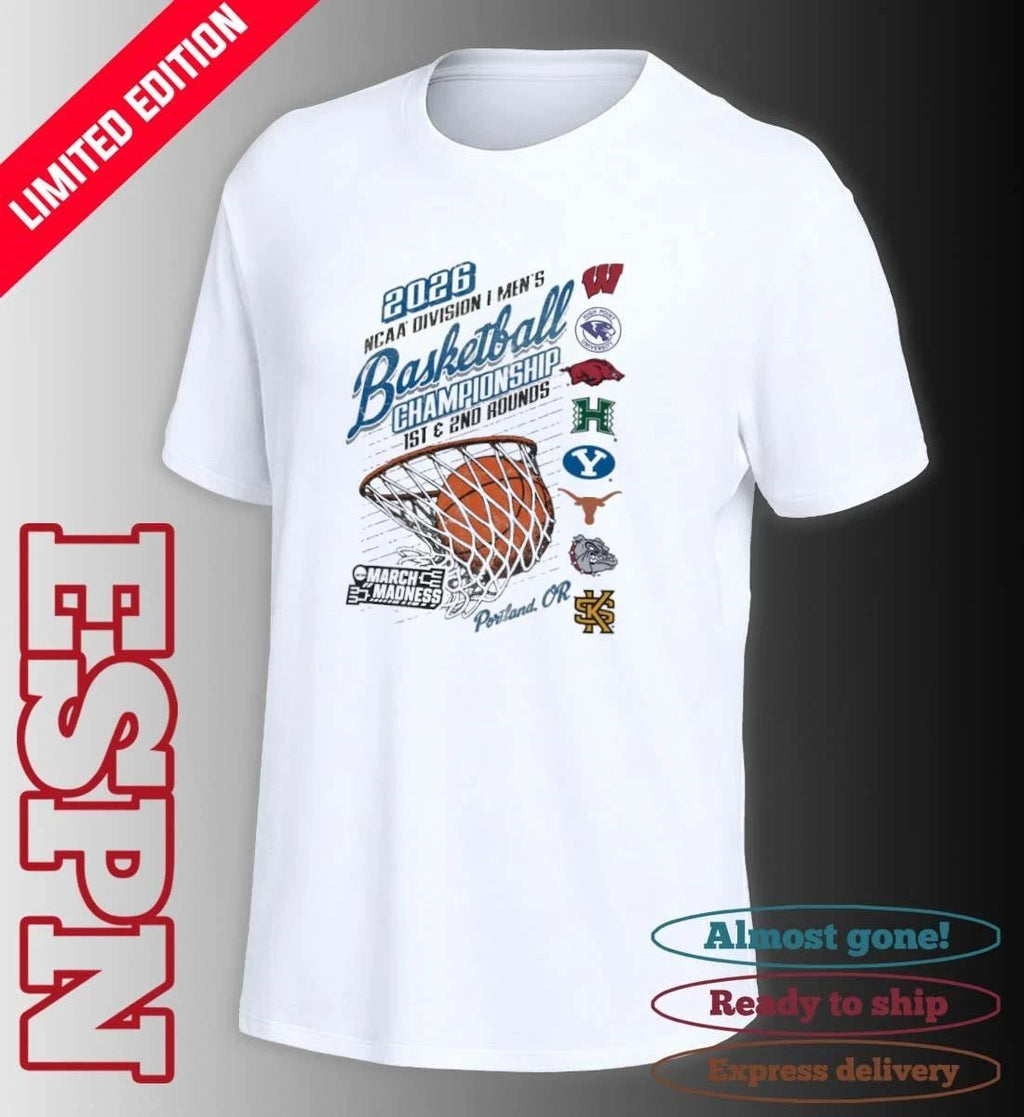 2026 NCAA DI Men’s Basketball Championship Regional 8 Teams Portland, Oregon T-Shirt