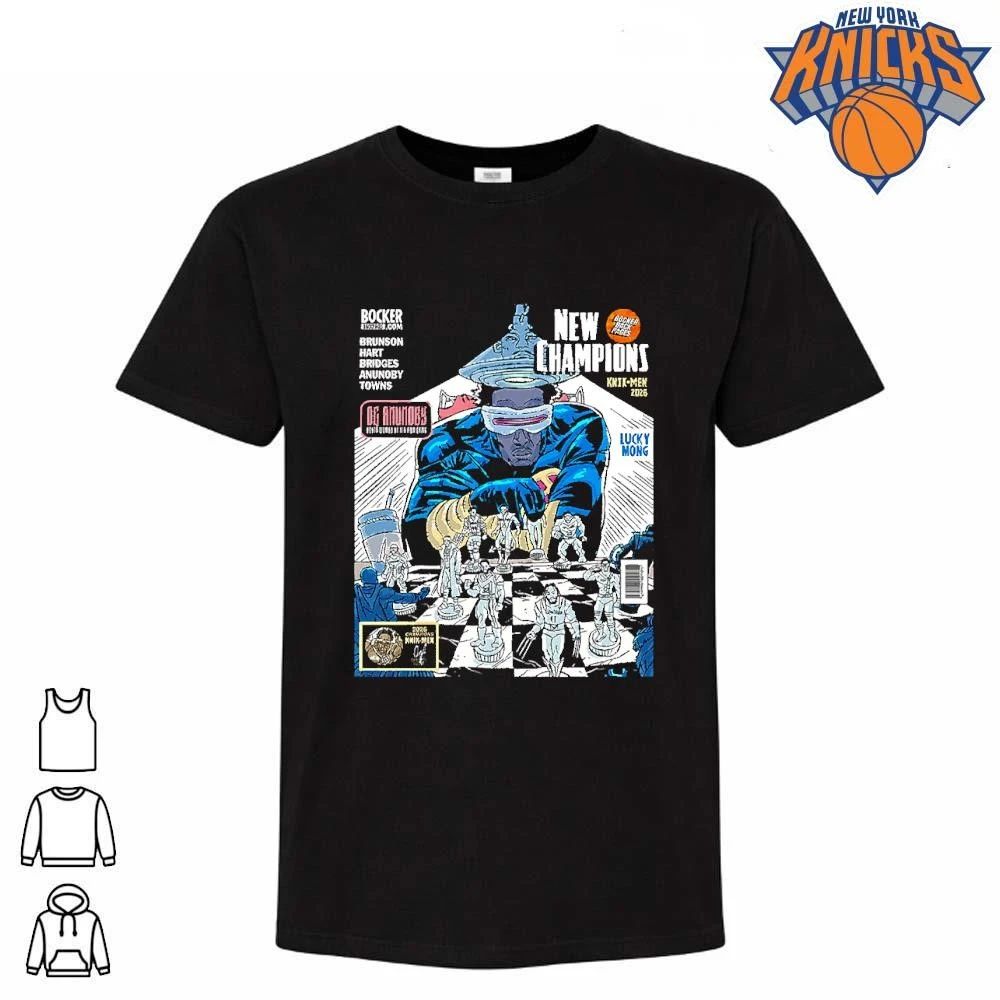 OG Anunoby New Champions Knix Men Comic Book Style Chess Player Graphic Black shirt