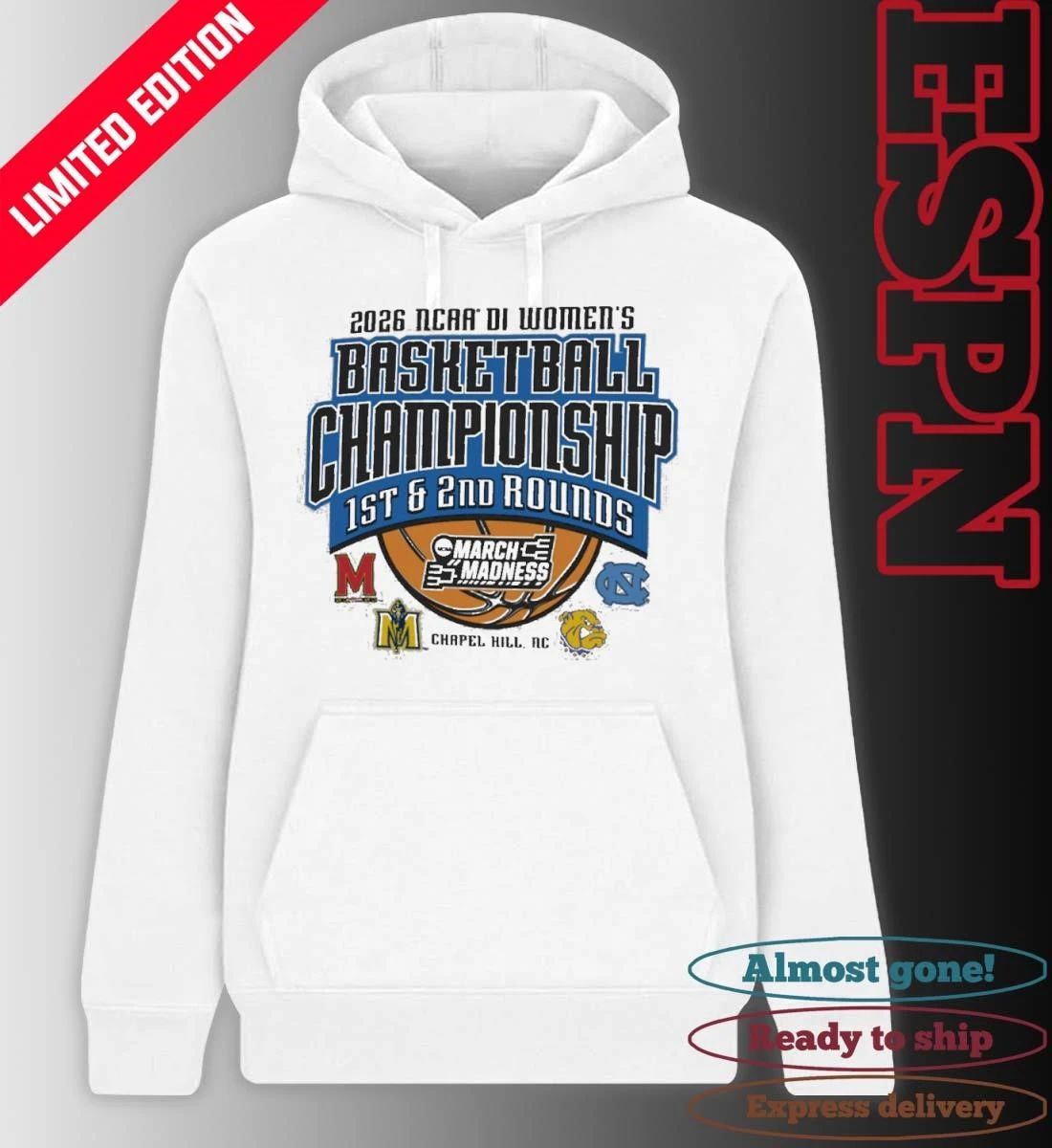 2026 NCAA DI Women’s Basketball 1st, 2nd Rounds – Chapel Hill, NC Shirt