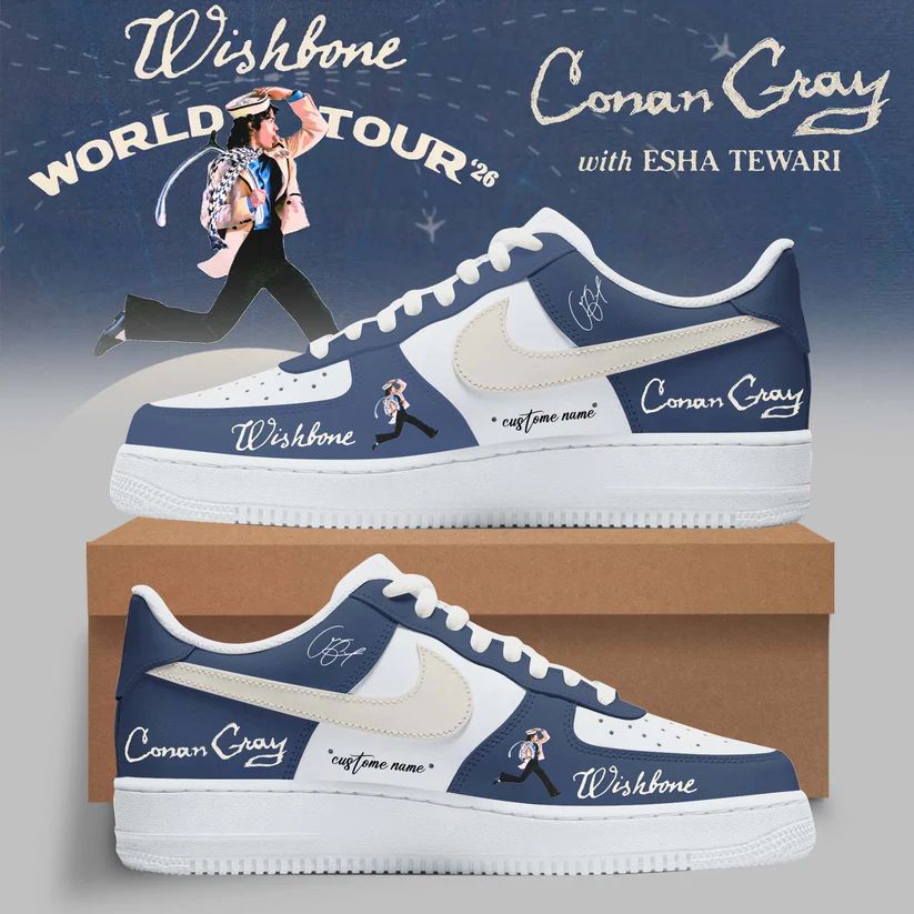 Conan Gray Wishbone World Tour ’26 Custom Air Force 1 Shoes