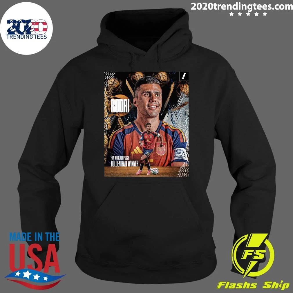Rodri Received The 2026 World Cup Golden Ball Award As The Best Player Of The Tournament Shirt