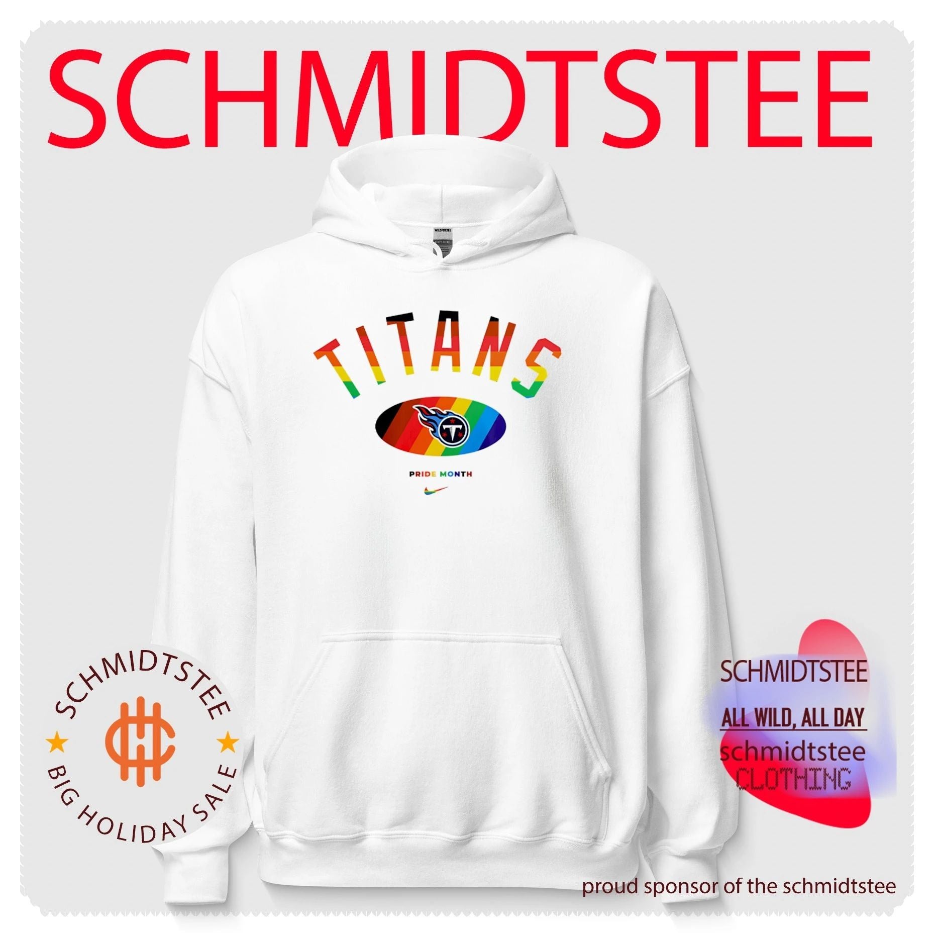 Tennessee Titans Pride Month Rainbow logo shirt