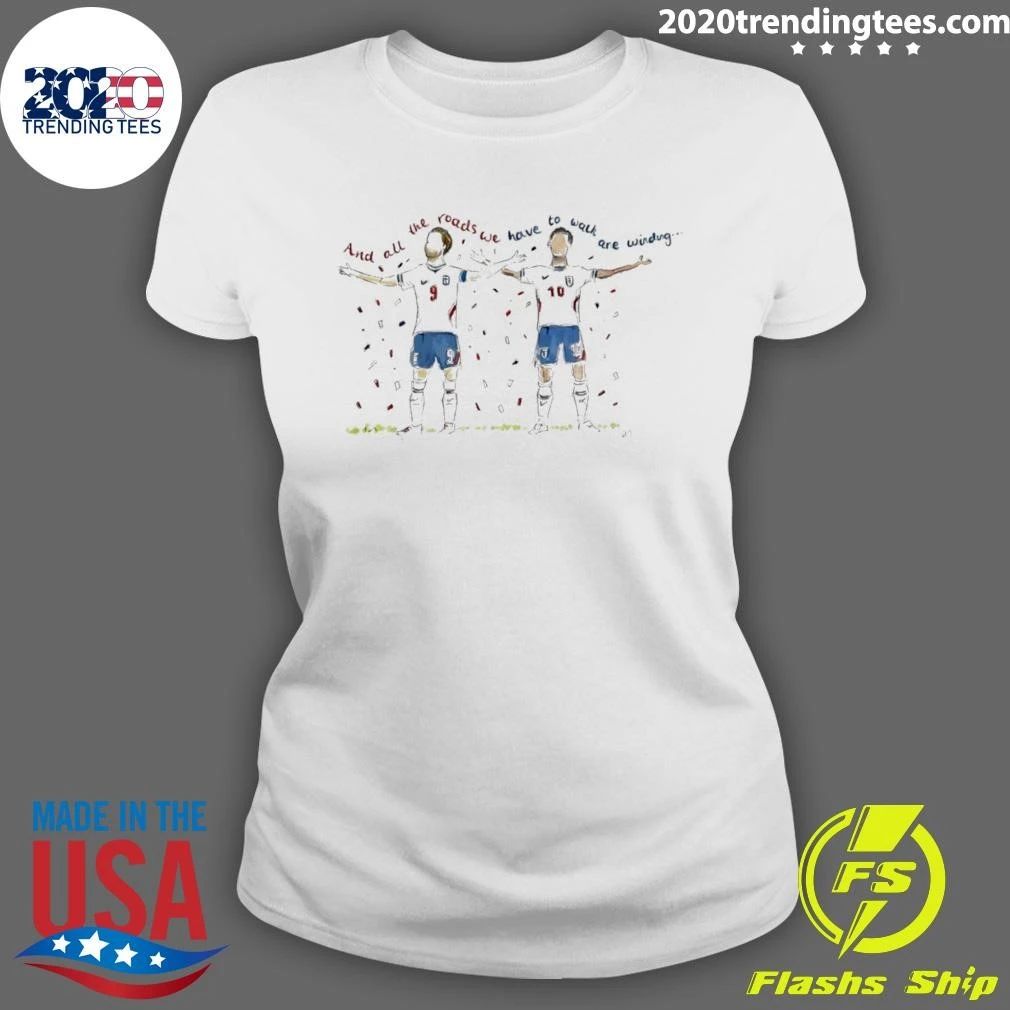 Jude Bellingham And Harry Kane England And All The Roads We Have To Walk Are Winding Shirt