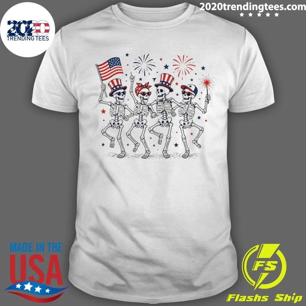 Fuck Trump Skeleton Liberal America Fourth Of July Anti Fascism Resistance Shirt