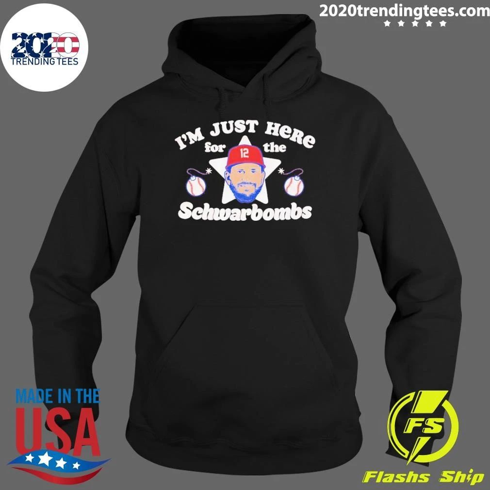 Kyle Schwarber Philadelphia Phillies Baseball I’m Just Here For The Schwarbombs Shirt
