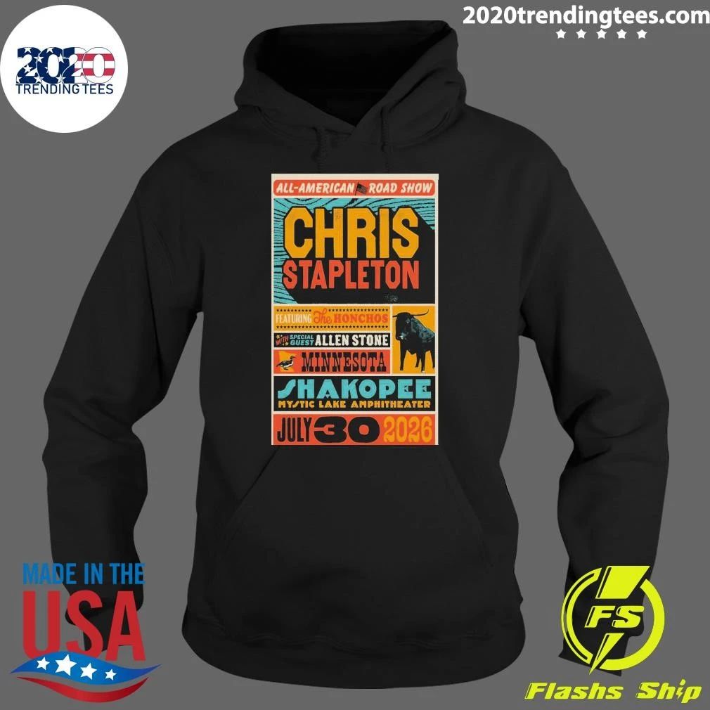Chris Stapleton Jul 30 2026 Mystic Lake Amphitheater In Shakopee Shirt