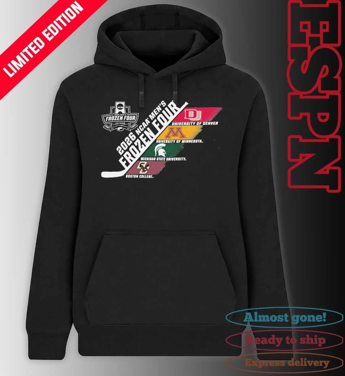 NCAA Men’s Frozen Four 4 Teams 2026 Las Vegas Shirt