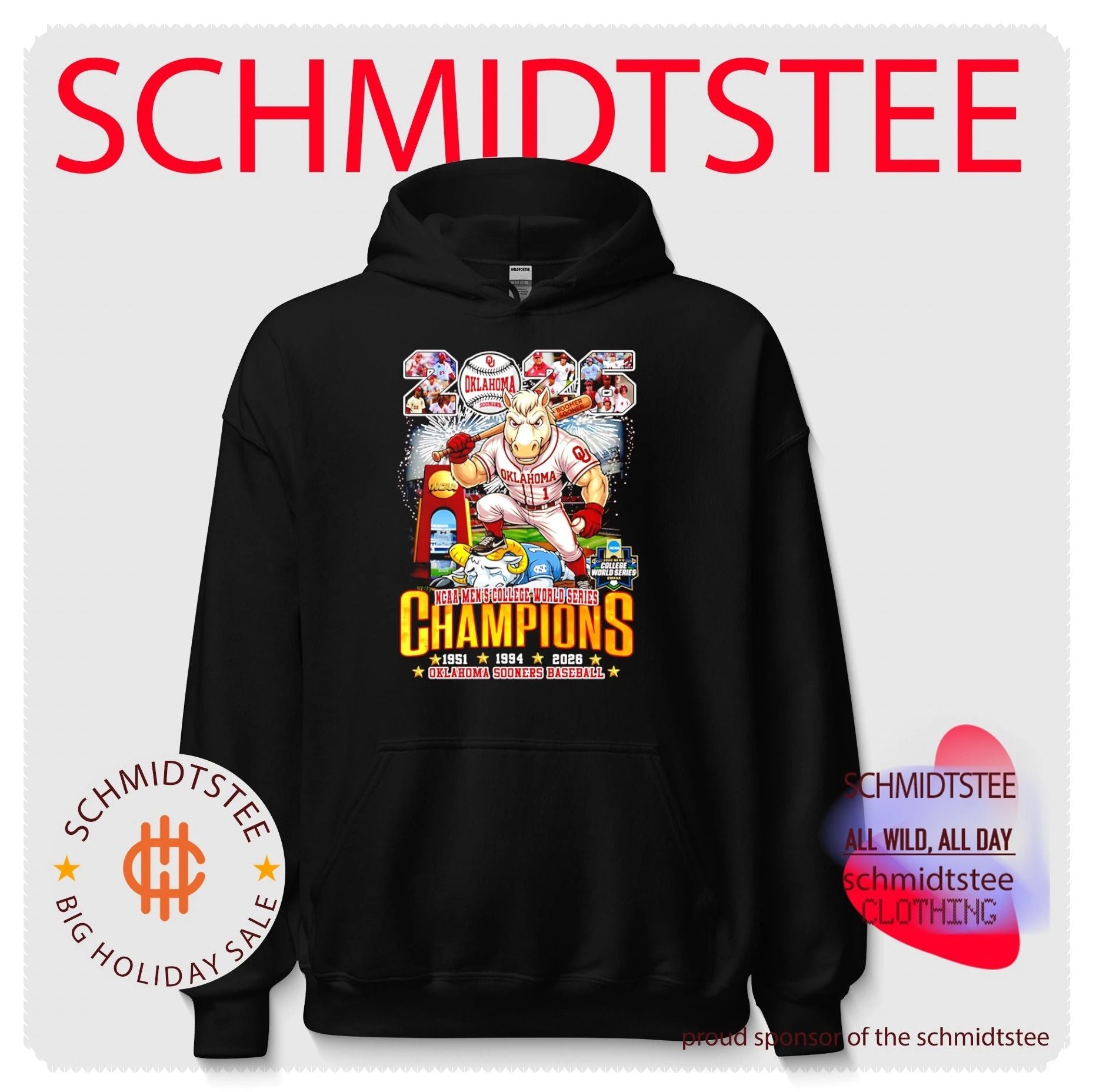 Oklahoma Sooners baseball 2026 MCWS Champions 3 Time ’51 ’94 ’26 shirt
