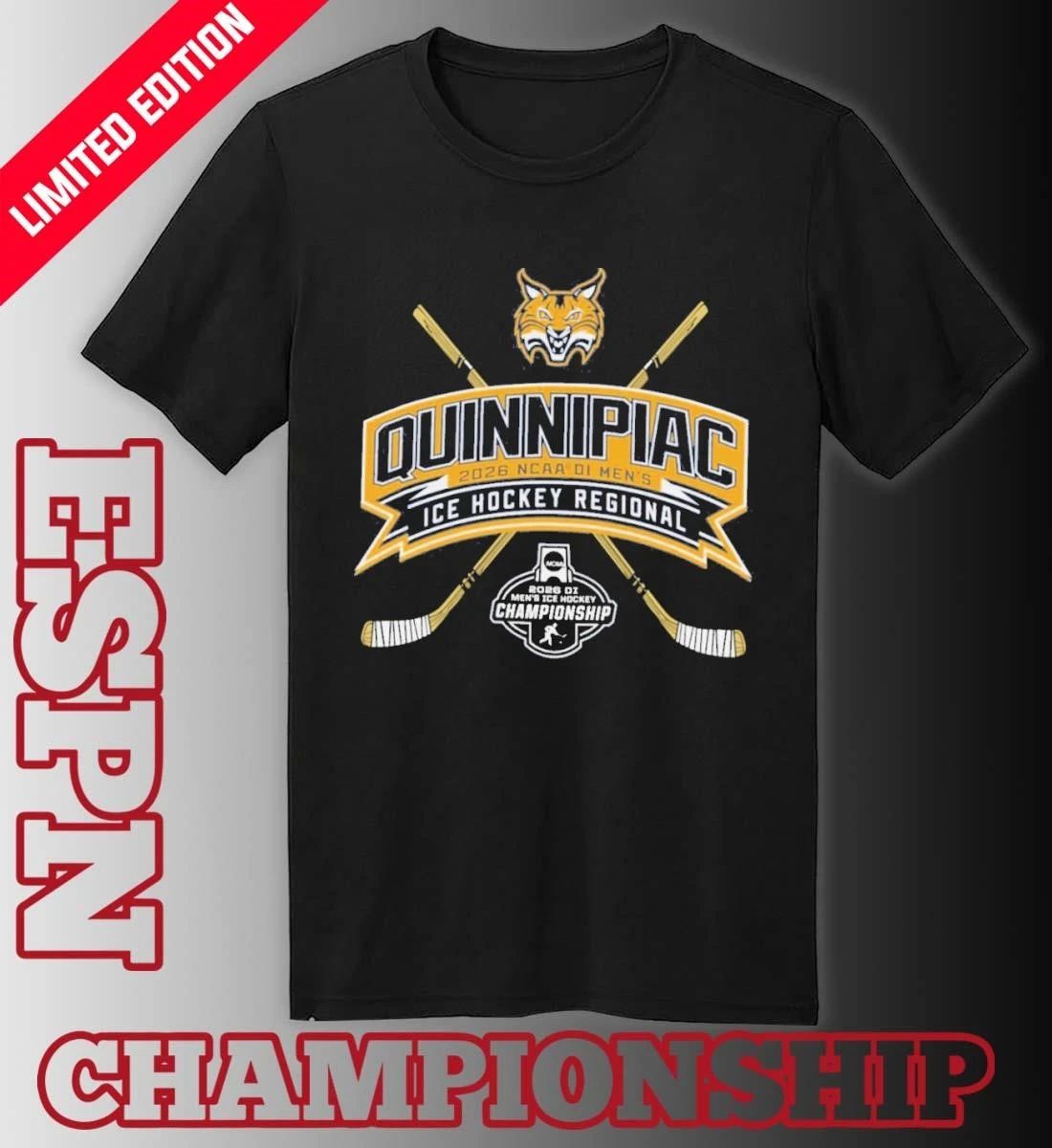 Quinnipiac Bobcats 2026 NCAA DI Men’s Ice Hockey Regionals T-Shirt