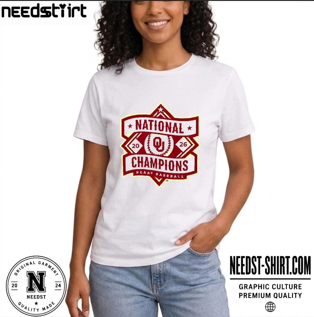 Oklahoma Sooners 2026 National Chamspions Baseball Shirt