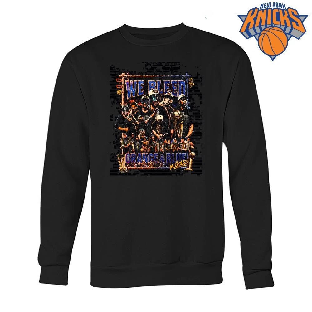 We Bleed Orange And Blue New York Garden Angels Basketball Champions Celebration Graphic Black shirt