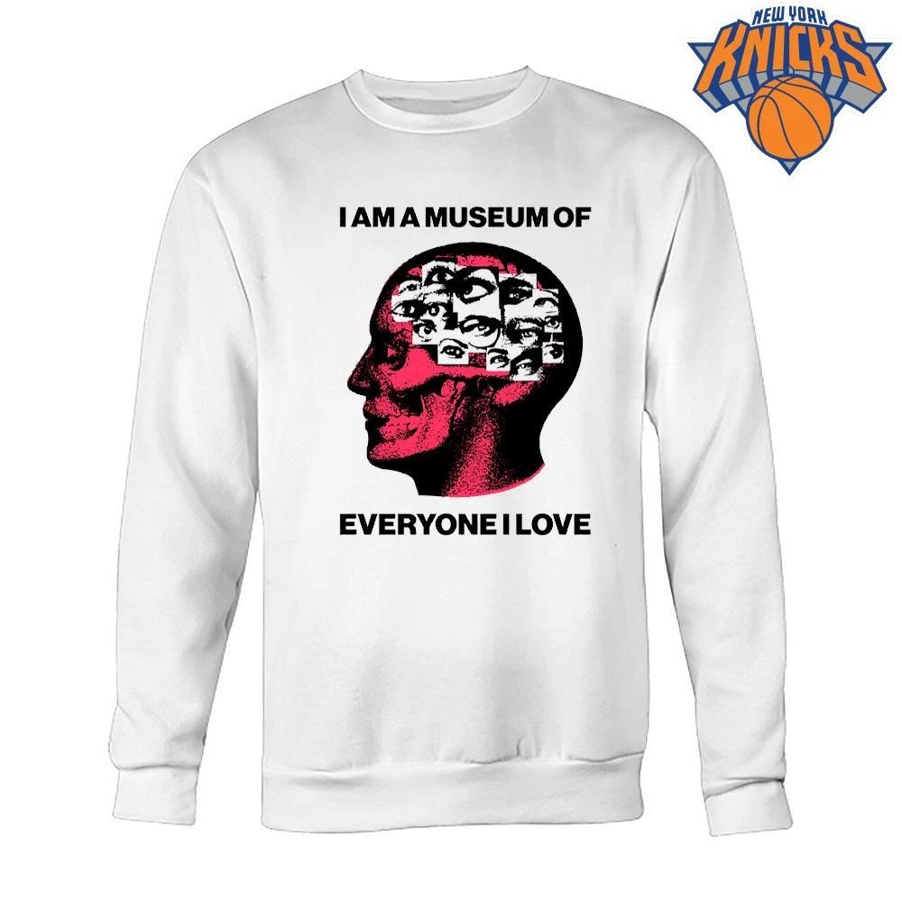 I Am A Museum Of Everyone I Love Red Skull Human Anatomy Optical Eyes Graphic Shirt