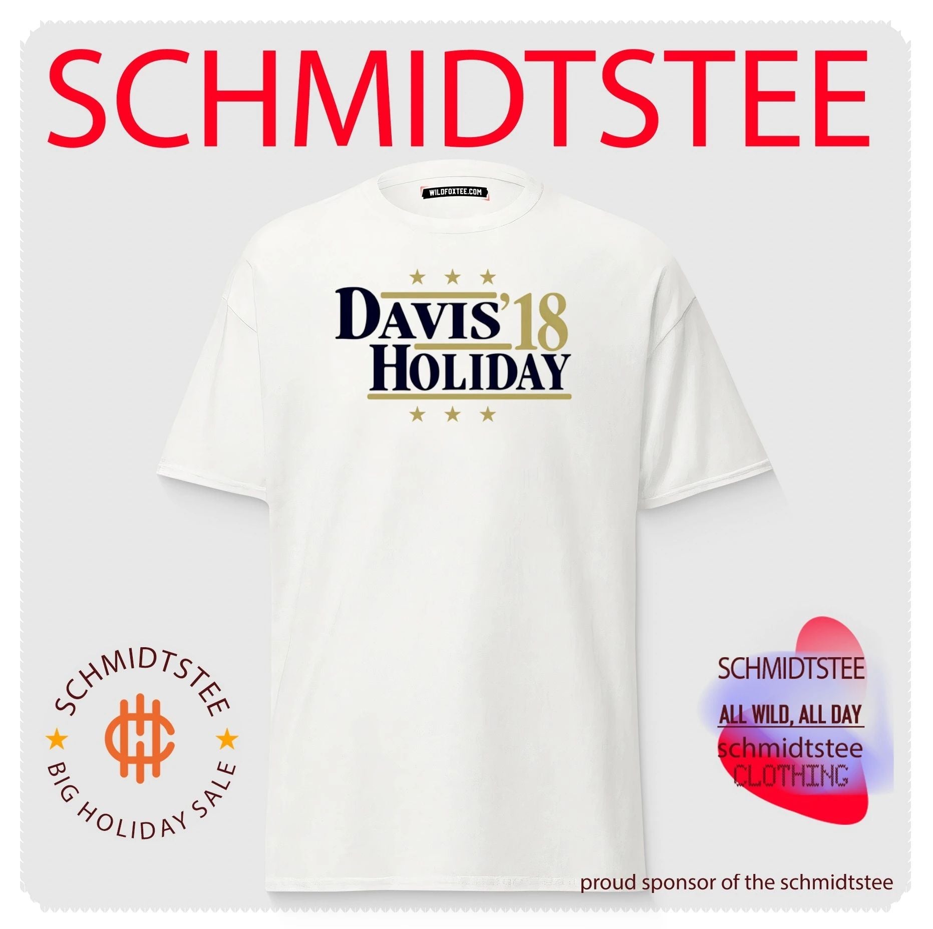 Anthony Davis and Holiday ’18 New Orleans Pelicans shirt